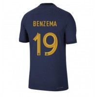 Frankreich Karim Benzema #19 Fußballbekleidung Heimtrikot WM 2022 Kurzarm